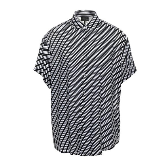 Emporior Armani Striped Short Sleeve Shirt - Picture 1 of 4
